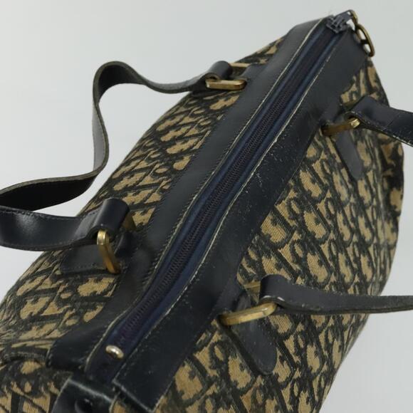 DIOR Trotter Canvas Hand Bag Navy Gold - Picture 6 of 11